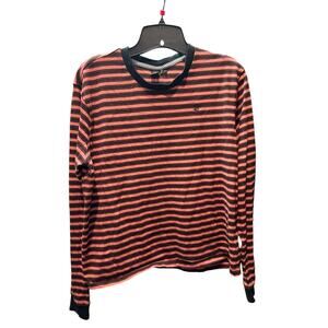 Volcom Top Womens Size Large Stripes Y2K Grunge Skater Layering Hiking Camping